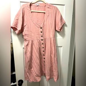 Madewell pink babydoll dress